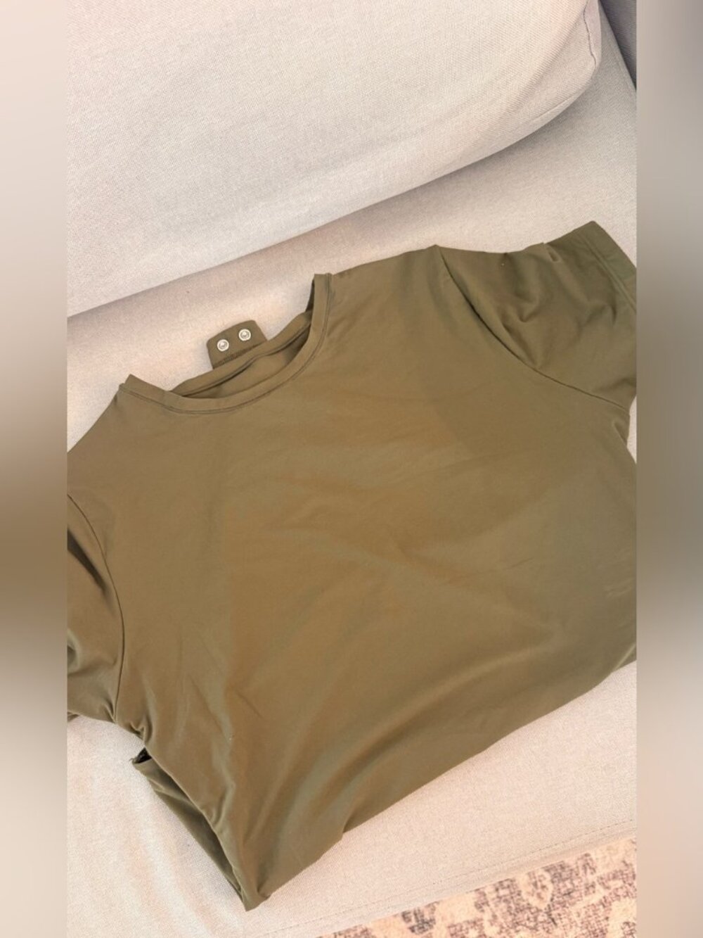 Auden Olive Green Bodysuit Soft Stretch Basic Women's Size XS NWT - Picture 4 of 11